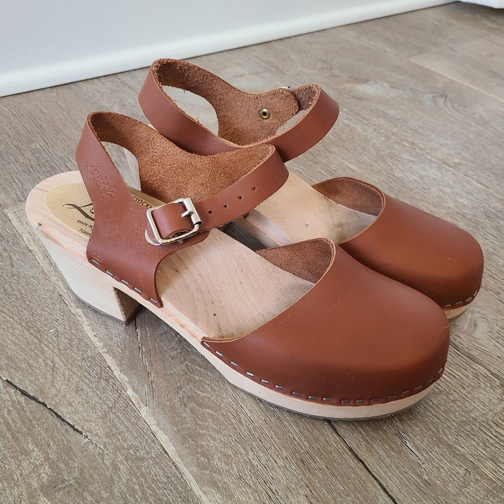 Cognac Lotta's Highwood Clogs